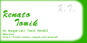 renato tomik business card