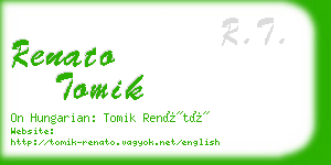 renato tomik business card